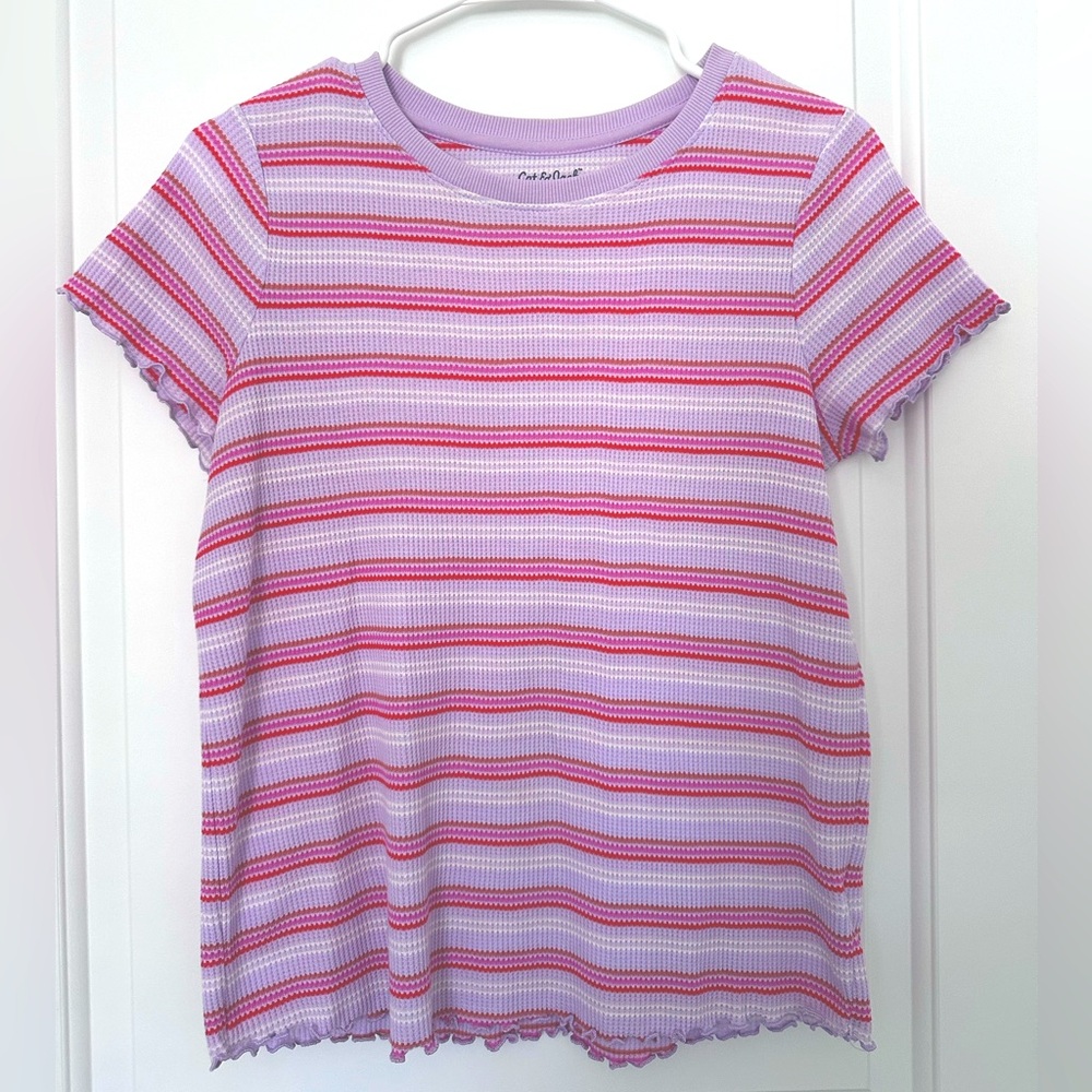 Cat and Jack stripped waffle tee Size: XL